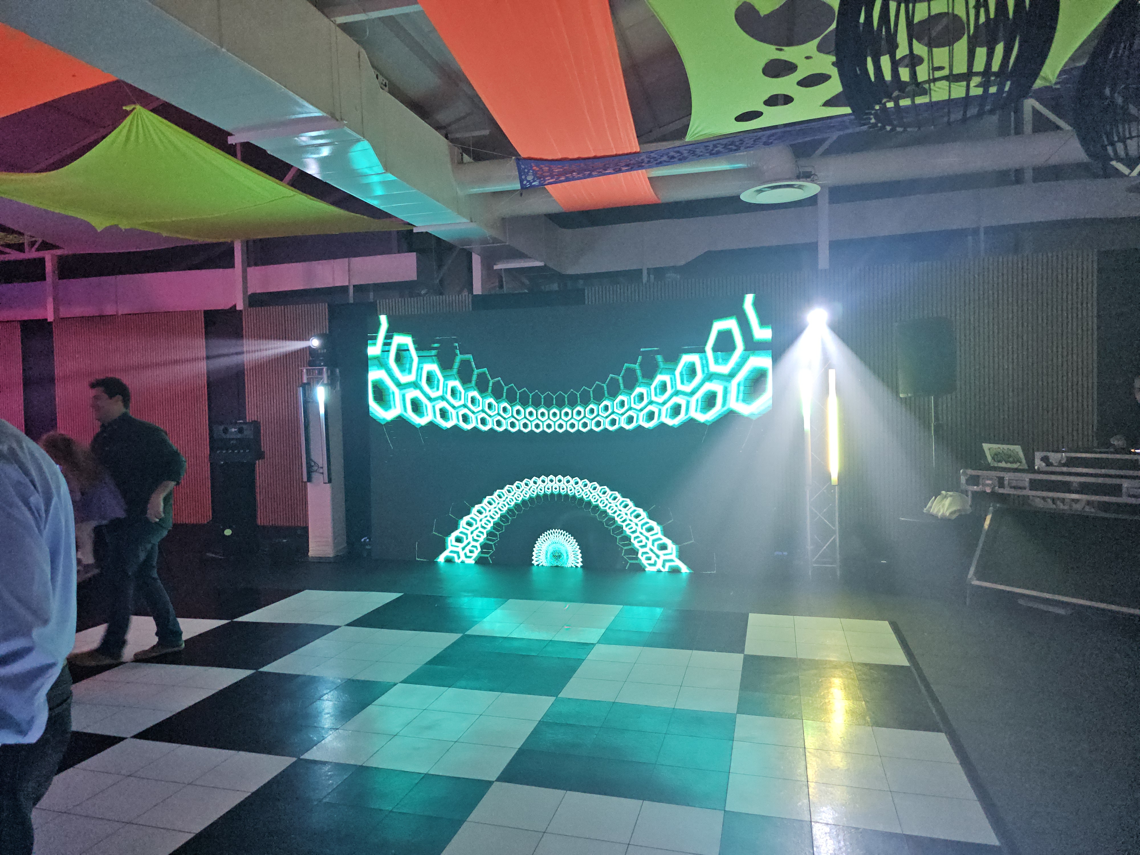 Projection mapping on building facade